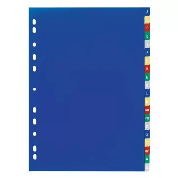 Regiszter DURABLE műanyag A/4 1-20 számos-színes