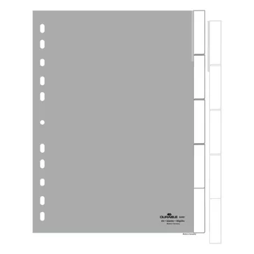 Regiszter DURABLE műanyag A/4 1-5 részes szürke