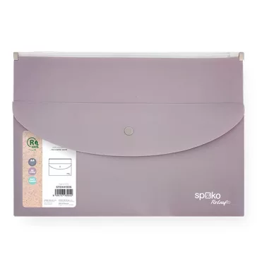   Irattasak SPOKO ReLeaf PP A/4 cipzáras és A/5 patentos SoftTouch lila
