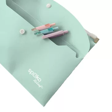   Irattasak SPOKO ReLeaf PP A/5 cipzáras és DL patentos SoftTouch menta zöld