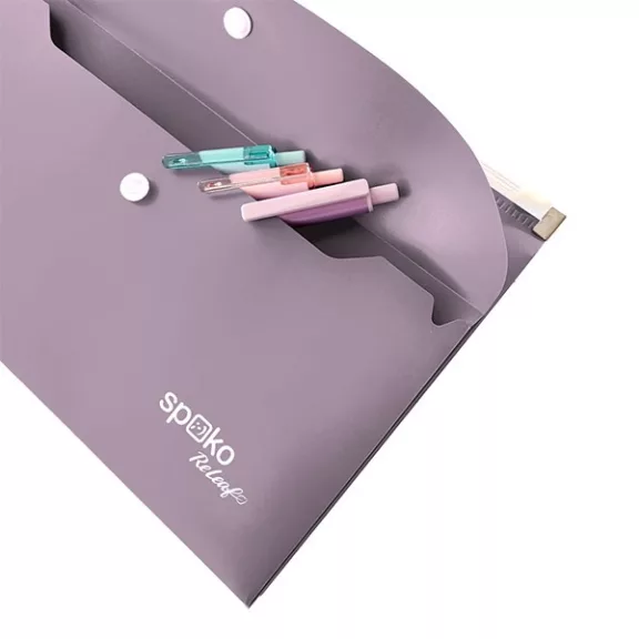 Irattasak SPOKO ReLeaf PP A/5 cipzáras és DL patentos SoftTouch lila