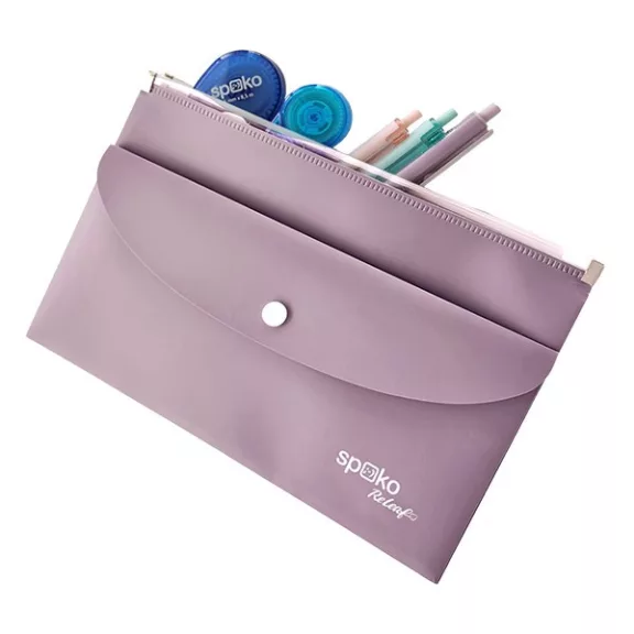 Irattasak SPOKO ReLeaf PP A/5 cipzáras és DL patentos SoftTouch lila