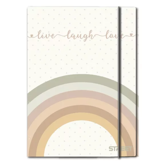 Gumis mappa STREET A/4 1 cm gerincvastag Happy