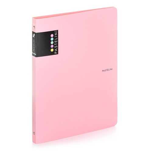 Gyűrűskönyv PASTELINI A/4 4 gyűrű PP 20mm pink