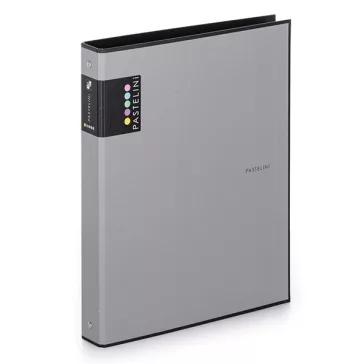 Gyűrűskönyv PASTELINI A/4 4 gyűrű PP 40 mm szürke