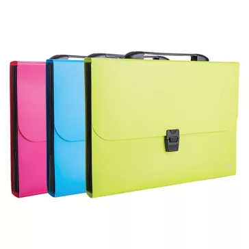   Irattartó táska DELI Rio  PP 7 rekeszes A/4 vegyes színekben