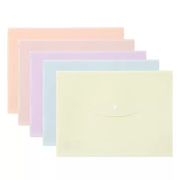   Irattasak DELI Colorful A/4 PP patentos vegyes pasztell színekben