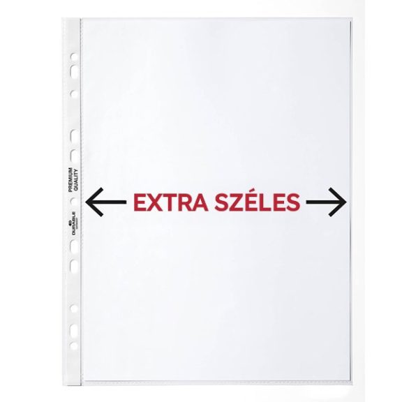 Lefűzhető genotherm DURABLE PP A/4 extra széles 90 mikron víztiszta 50 darabos