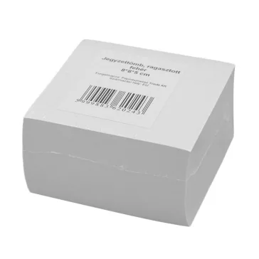 Kockatömb fehér FORTUNA 8x8x5 cm ragasztott famentes