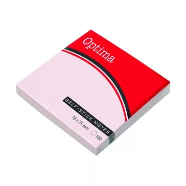   Öntapadós jegyzettömb OPTIMA 75x75mm pasztell rózsa 100 lap
