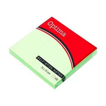   Öntapadós jegyzettömb OPTIMA 75x75mm pasztell zöld 100 lap