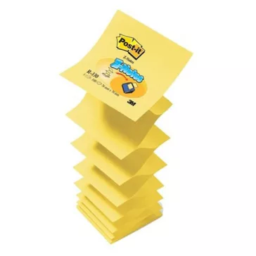   Öntapadós jegyzettömb 3M Post-it LP330N "Z" 76x76mm sárga 12x100 lap