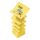 Öntapadós jegyzettömb 3M Post-it LP330N "Z" 76x76mm sárga 12x100 lap