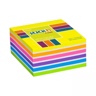   Öntapadós jegyzettömb STICK'N 76x76mm neon sárga mix 400 lap