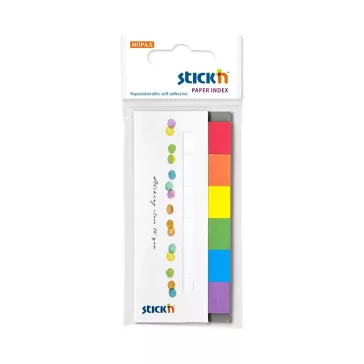   Öntapadó oldaljelölő STICK'N papír 45x15mm szivárvány mix 7x30 lap