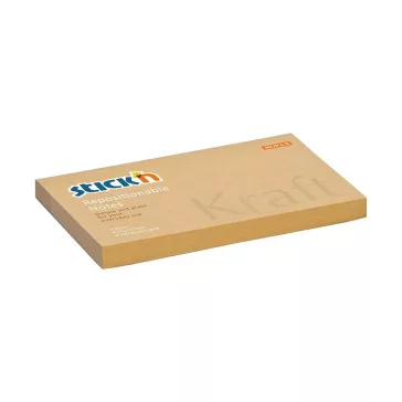   Öntapadós jegyzettömb STICK'N kraft notes 76x127mm natúr barna 100 lap