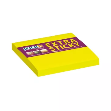   Öntapadós jegyzettömb STICK'N extra erős 76x76mm neon sárga 90 lap