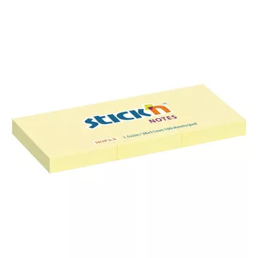   Öntapadós jegyzettömb STICK'N 38x51mm pasztell sárga 3x100 lap
