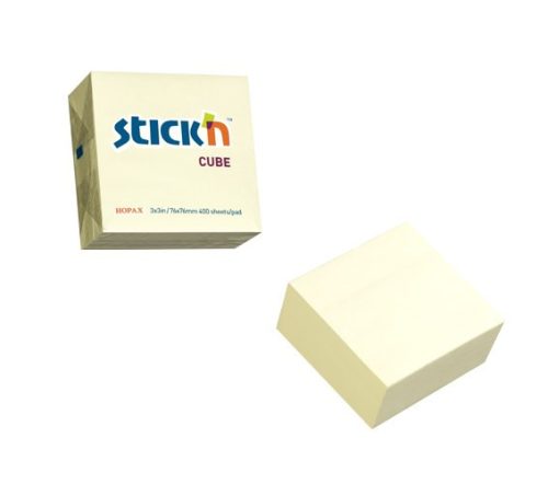 Öntapadós jegyzettömb STICK'N 76x76mm pasztell sárga 400 lap