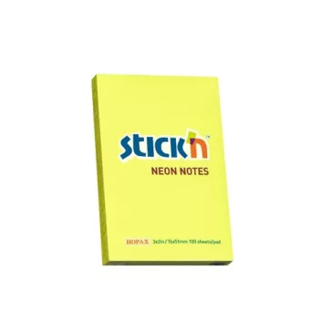Öntapadós jegyzettömb STICK'N 76x51mm sárga 100 lap