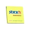 Öntapadós jegyzettömb STICK'N 76x76mm sárga 100 lap