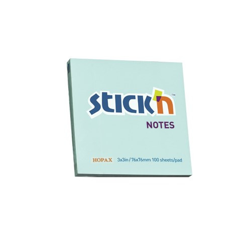 Öntapadós jegyzettömb STICK'N 76x76mm pasztell kék 100 lap
