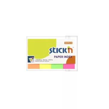   Öntapadó oldaljelölő STICK'N 50x20mm papír neon mix 4x50 lap
