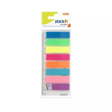   Öntapadó oldaljelölő STICK'N 45x12mm műanyag neon mix 8x25 lap