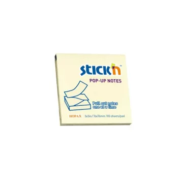   Öntapadós jegyzettömb STICK'N 76x76mm z-hajtott sárga 100 lap