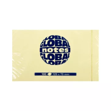   Öntapadós jegyzettömb GLOBAL Notes 3655-01 75x125mm 100 lap