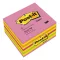 Öntapadós jegyzettömb 3M Post-it LP 2028NP 76x76mm lollipop pink 450 lap