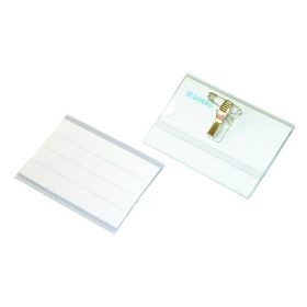   Azonosítókártya tartó DONAU 88x55 mm csipesszel és tűvel átlátszó