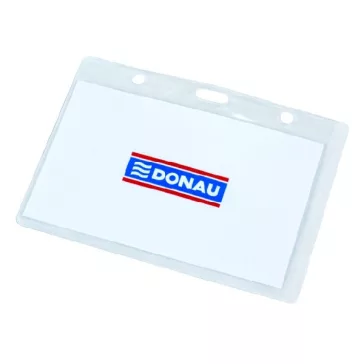   Azonosítókártya tartó DONAU 96x66 mm puha műanyag oldalt nyitott átlátszó