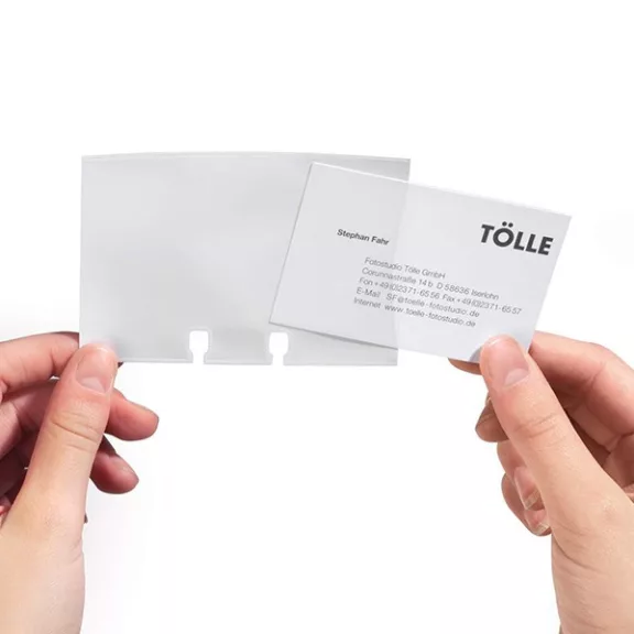 Névjegytartó betét szett DURABLE Visifix áttetsző 40 darabos