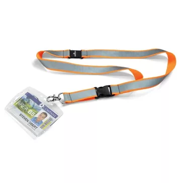  Nyakpánt DURABLE biztonsági zárral 20 mm fényvisszaverős szürke-narancs