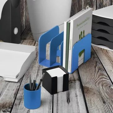   Kockatömbtartó DURABLE Eco műanyag 10x10 cm töltött fekete