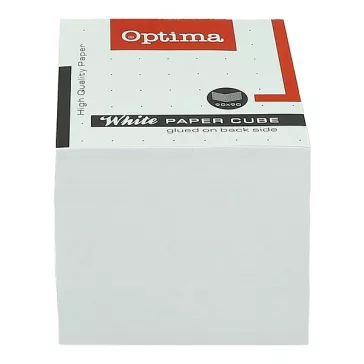 Kockatömb fehér OPTIMA 9x9x9 cm ragasztott
