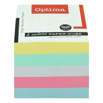 Kockatömb színes OPTIMA 9x9x9 cm ragasztott
