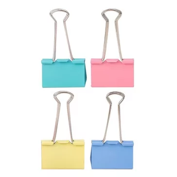 Binder csipesz DELI 41 mm színes 24 darabos