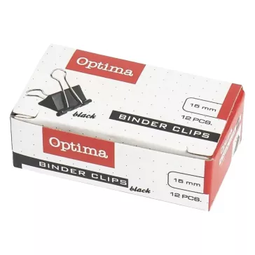 Binder csipesz OPTIMA 15 mm 12 darabos