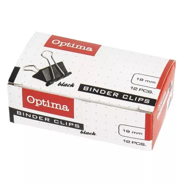 Binder csipesz OPTIMA 19 mm 12 darabos