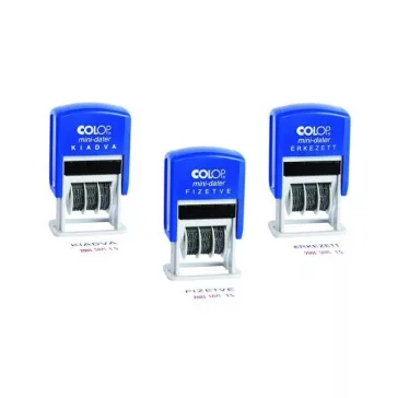   Bélyegző dátum COLOP S160L Érkezett kék ház dátum piros-kék felirat