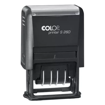   Bélyegző dátum COLOP Printer S260 fekete ház fekete párna