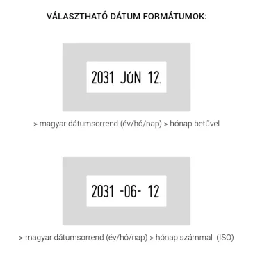   Bélyegző dátum COLOP Printer S260 fekete ház fekete párna