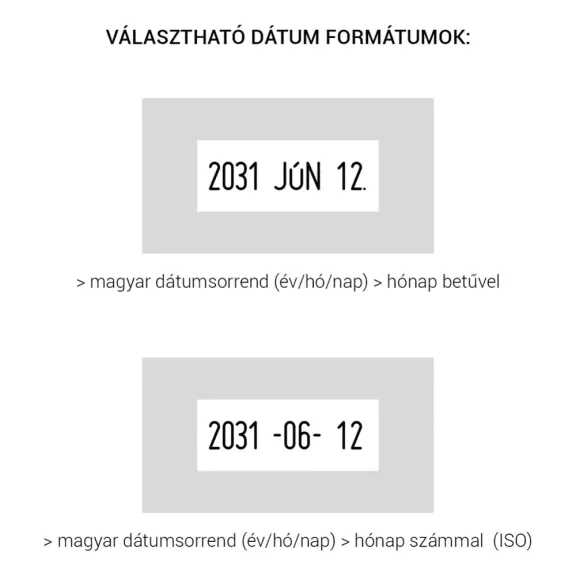 Bélyegző dátum COLOP Printer S260 fekete ház fekete párna
