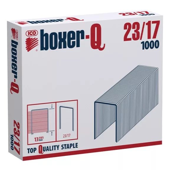 Tűzőkapocs BOXER Q 23/17 1000 darabos