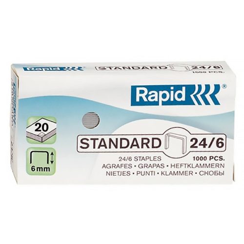 Tűzőkapocs RAPID 24/6 1000 darabos