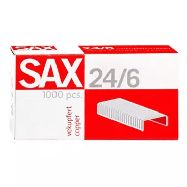Tűzőkapocs SAX 24/6 réz 1000 darabos