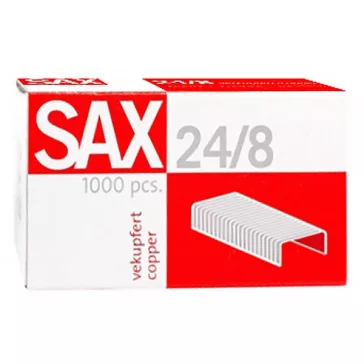 Tűzőkapocs SAX 24/8 réz 1000 darabos