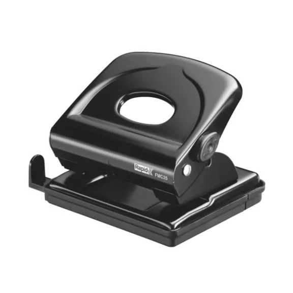 Lyukasztó RAPID FMC25+ 2 lyukú fém 25 lap fekete Lyukasztó RAPID FMC25+ 2 lyukú fém 25 lap fekete